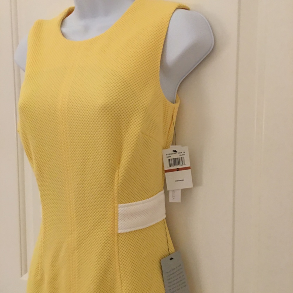 NWT NORDSTROM Amanda & Chelsea Stretchable Yellow Dress. Size 2 - Picture 2 of 5